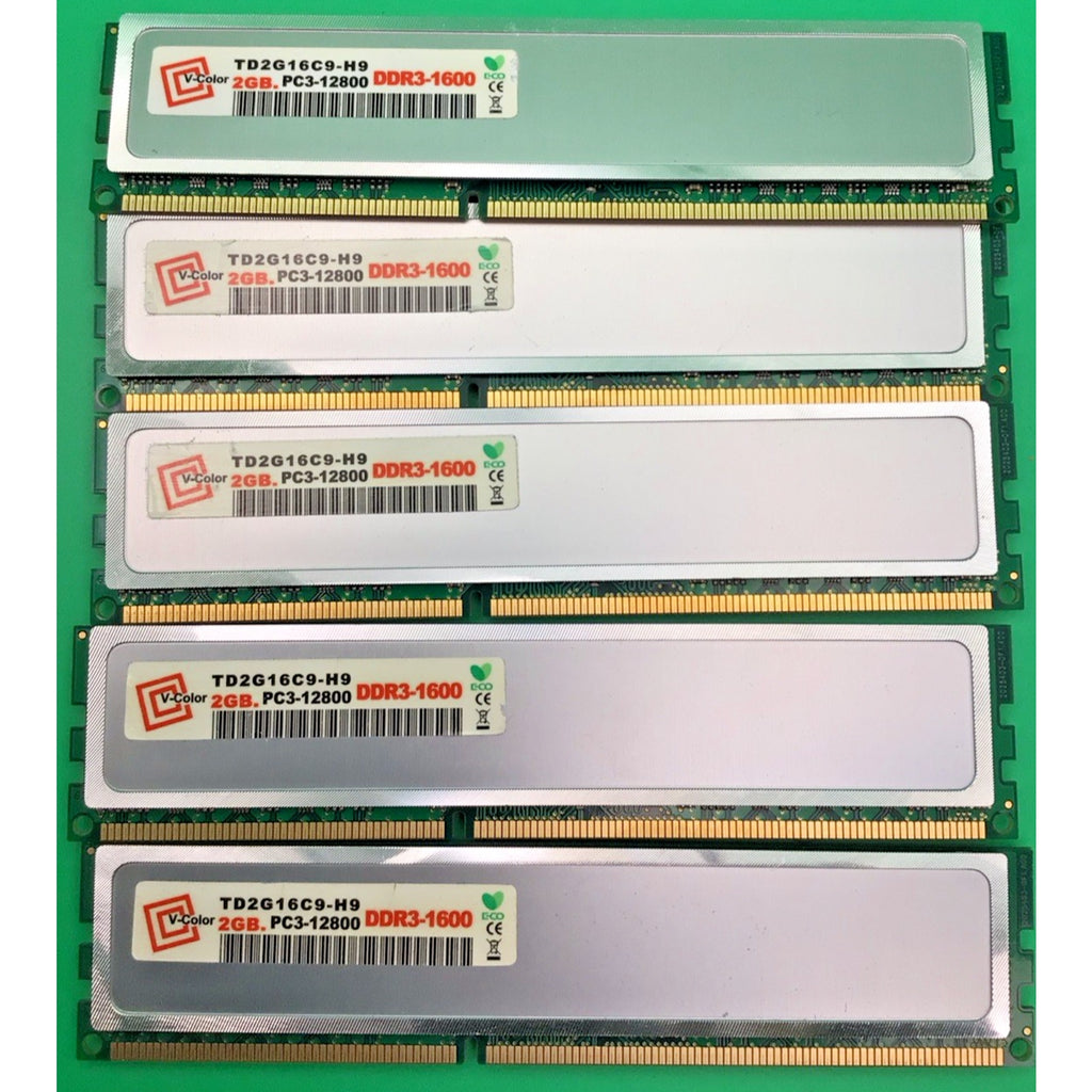 V-Color 10GB 5x2GB DDR3-1600 PC3-12800 TD2G16C9-H9 Desktop Ram Memory