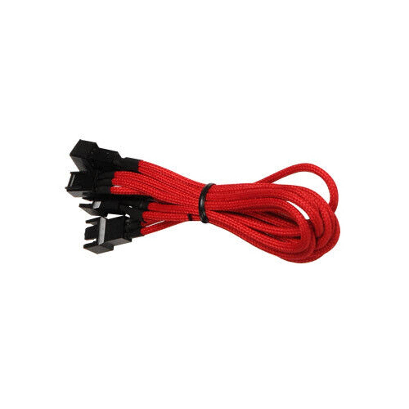 3-Pin PC Fan Power to 3x 3-Pin PC Fan Power - Braided - Red