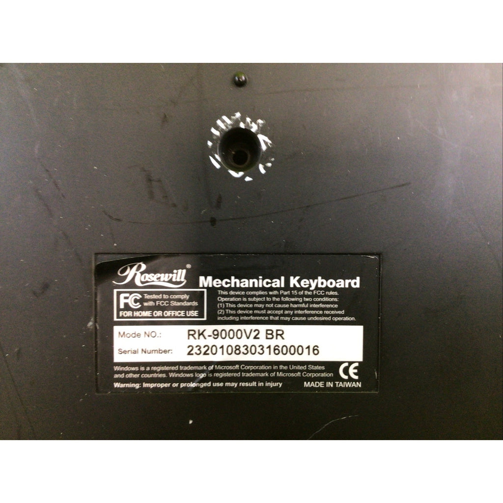 Rosewill RK-9000V2 BR Mechanical Keyboard FOR PARTS or REPAIR