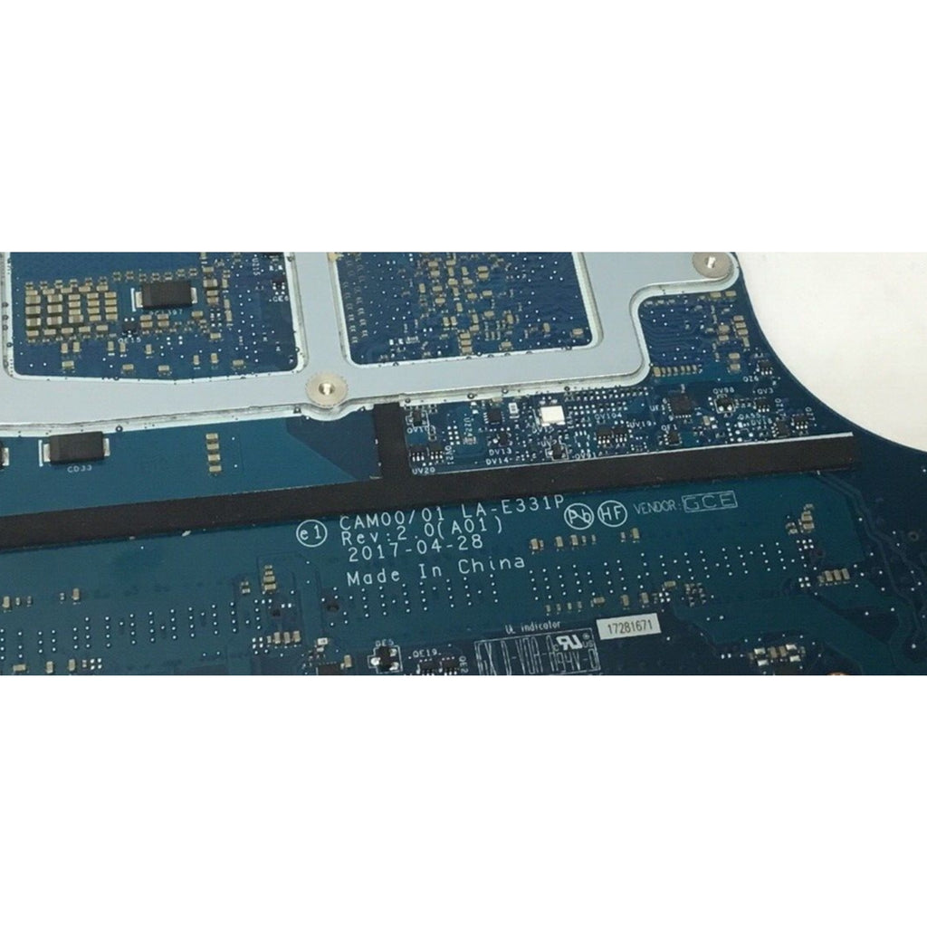 Dell XPS15 9560 Intel i7-7700HQ 2.8GHz GTX1050 Motherboard YH90J LA-E331P *READ*