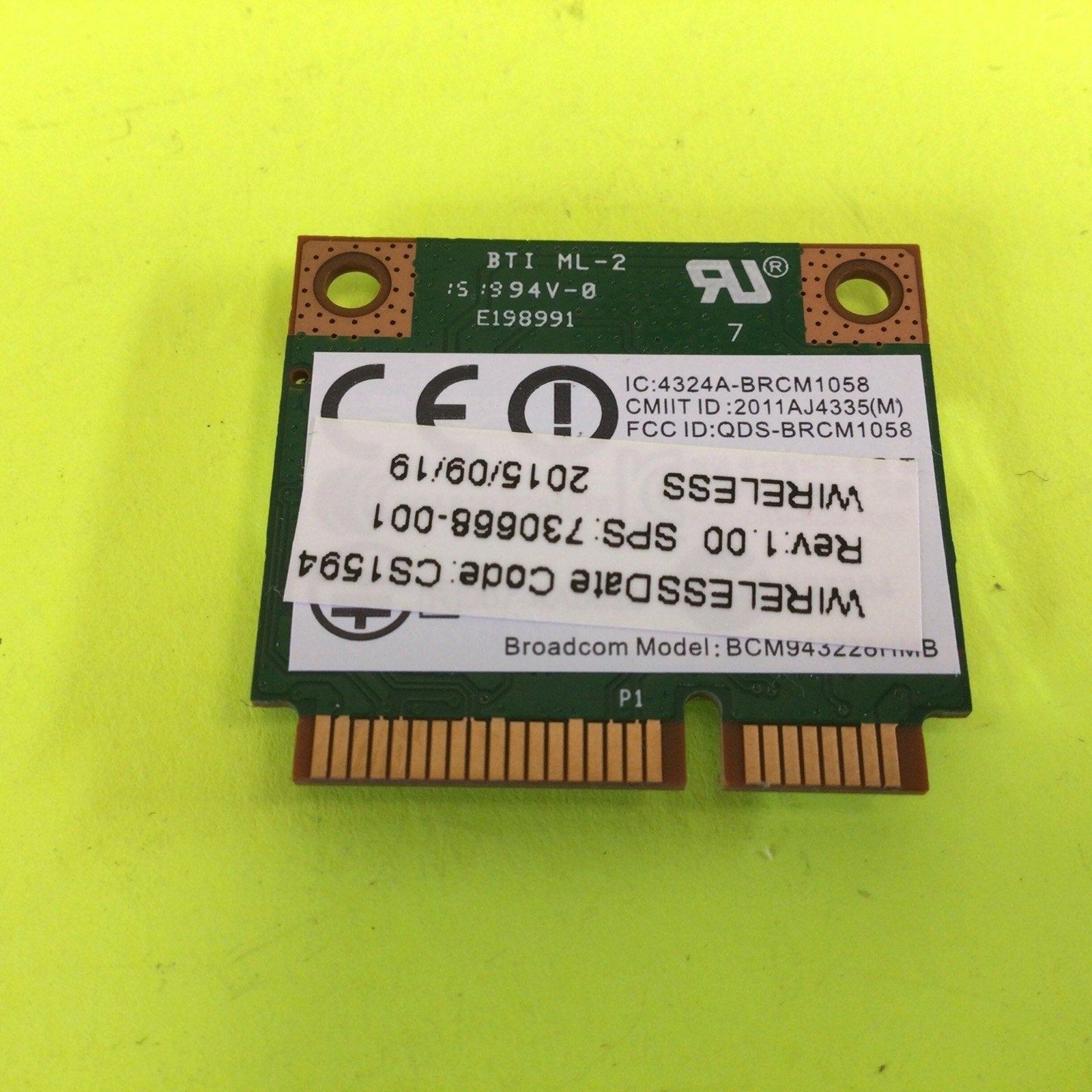HP ProBook 640 G1 Wi-Fi Card 666914-001