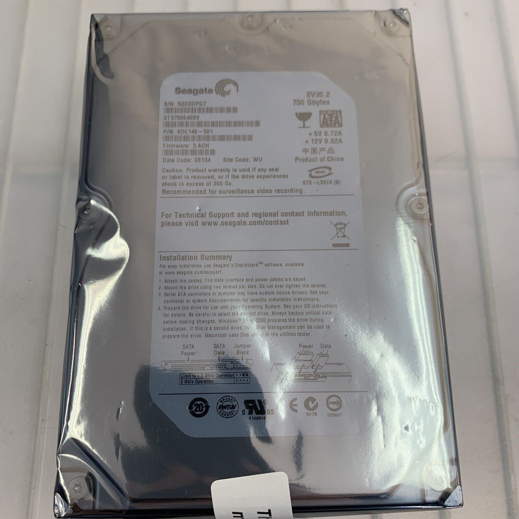 Seagate SV35.2 750GB Internal 7200RPM 3.5" (ST3750640SV) Surveillance Hard Drive
