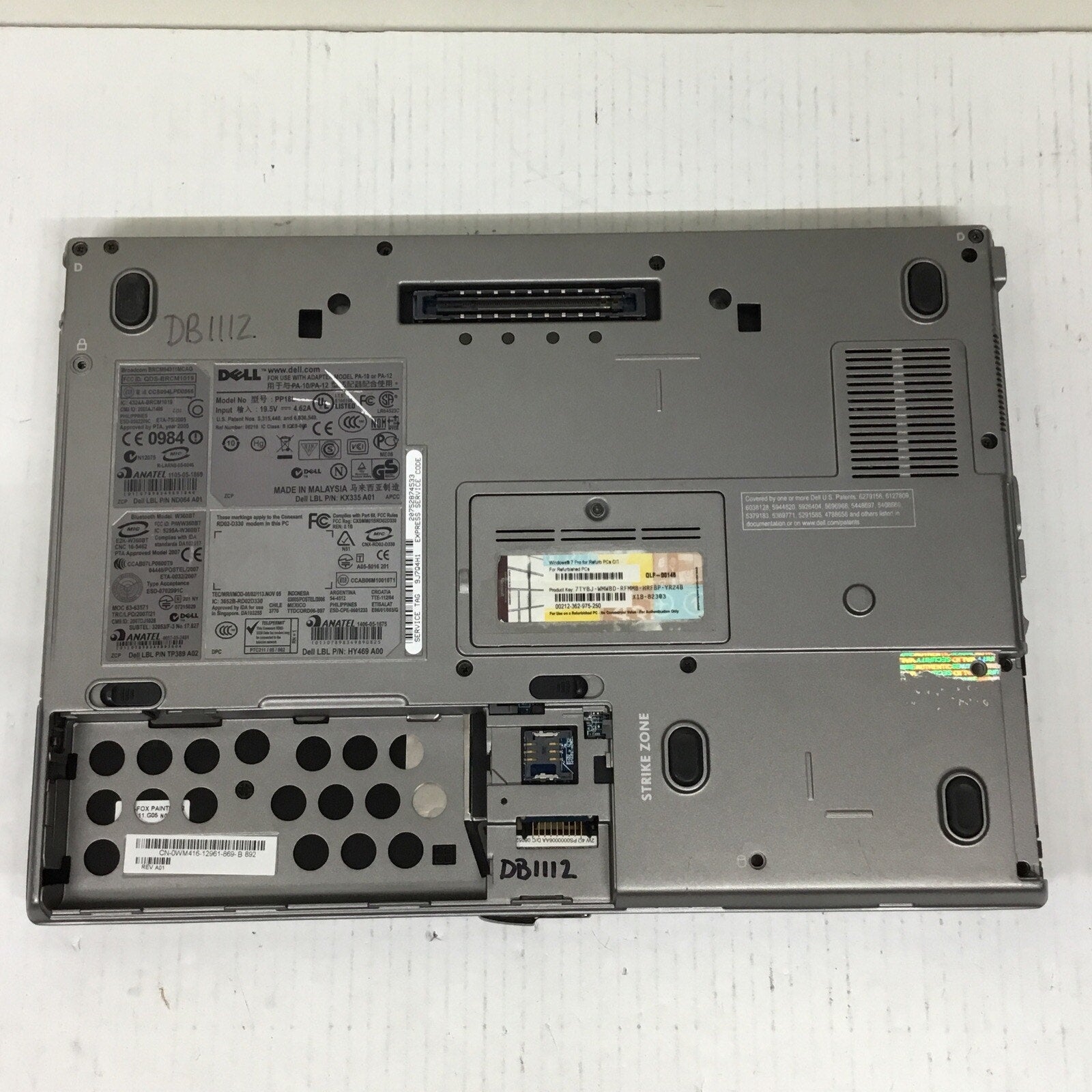 Dell Latitude D630 Laptop For Parts No HDD No Adapter