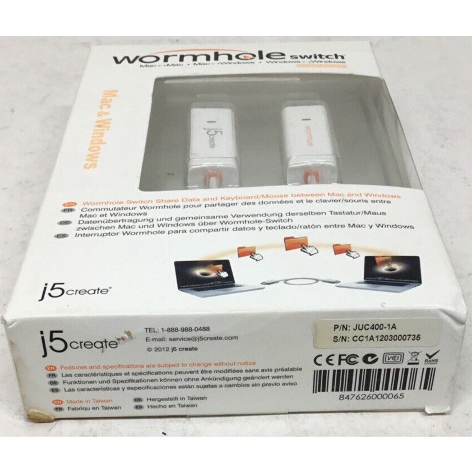 wormhole switch share data and keyboard /mouse between mac/windows JUC400-1A