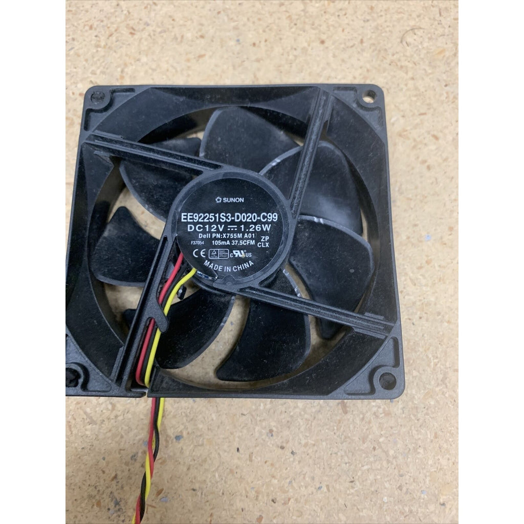 SUNON EE92251S3-D020-C99 Delll PN: X755M A01 12V 9025 3-pin DC fan