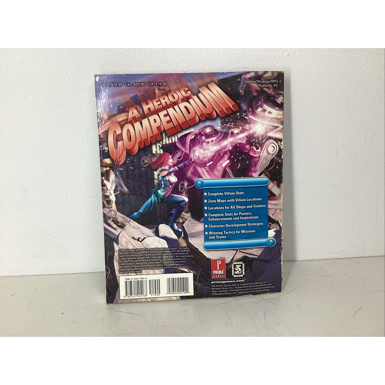2004 City Of Heroes Prima Official Game Guide Strategy Book for PC