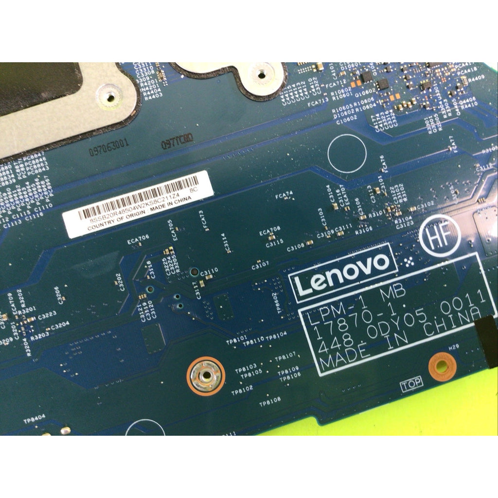Lenovo Thinkpad X1 Extreme 1st Gen i7-8750H GTX1050Ti 4G Motherboard 01YU697
