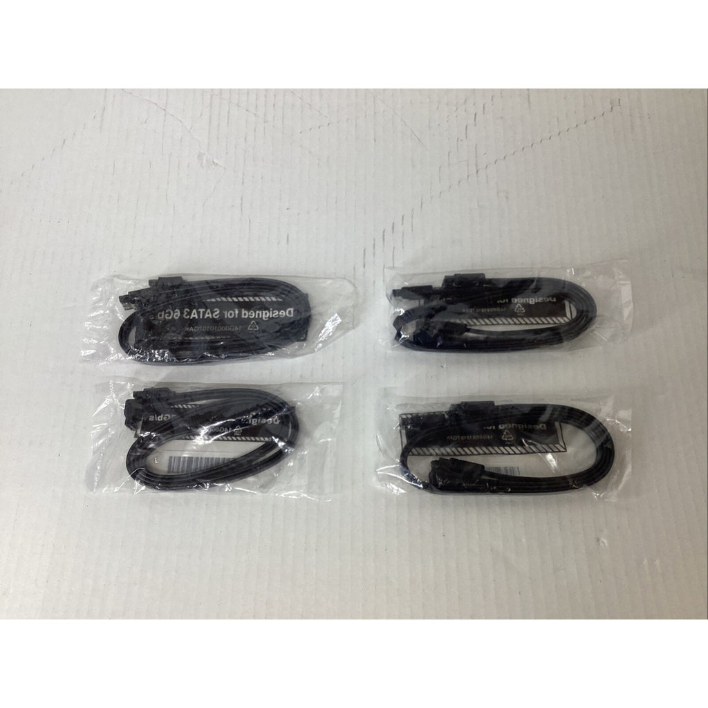 Lot of 4 ASRock 14G00010107GAK/EAK/QAK/CAK SATA Hard Drive Data Cables 6 Gbps