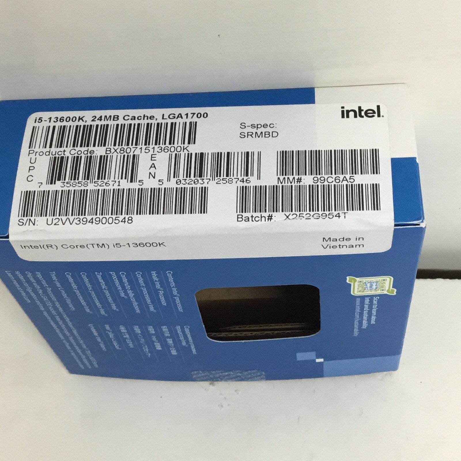 *Box Only* Intel Core i5-13600K *NO CPU* LGA 1700 Processor
