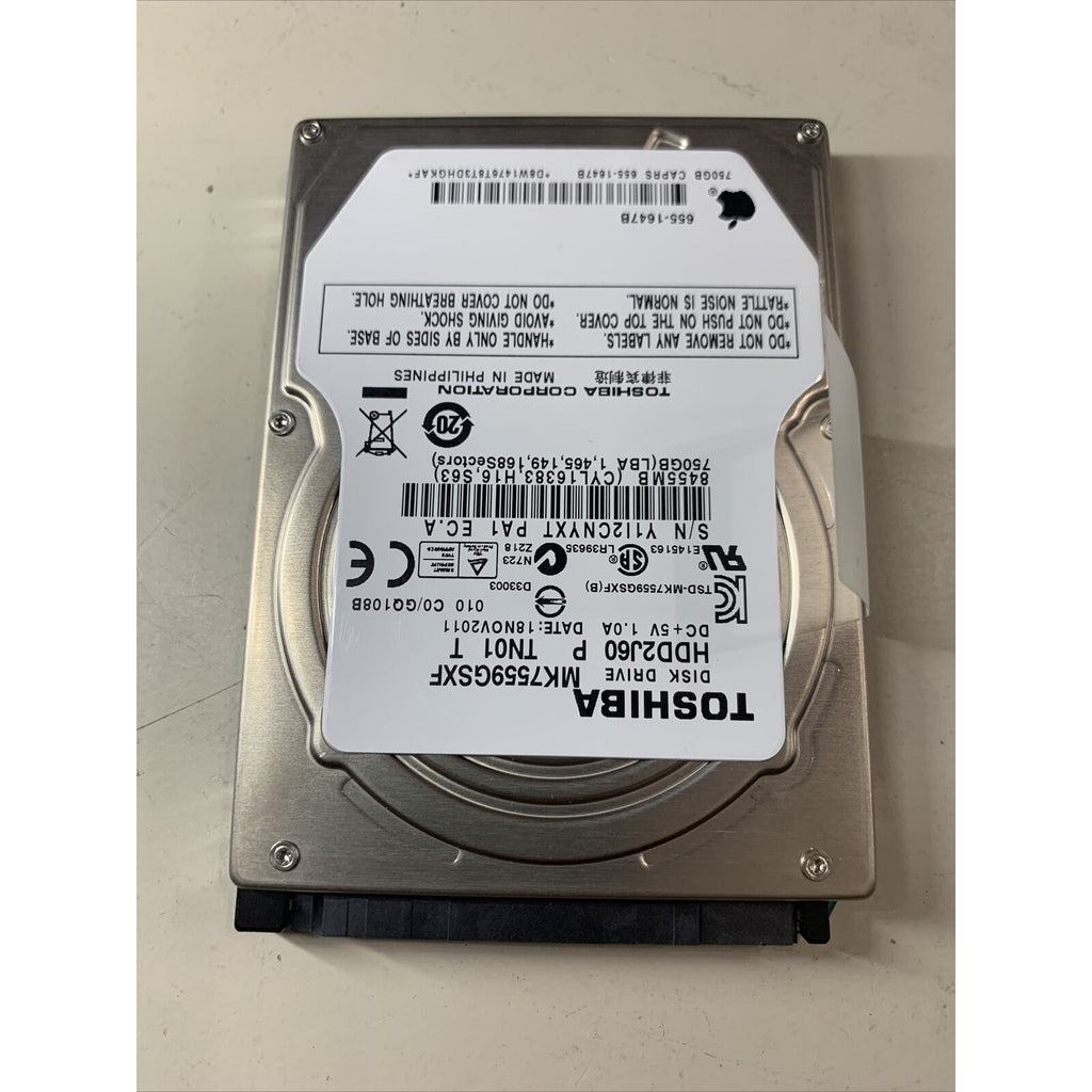Toshiba MK7559GSXF (HDD2J60 P TN01 T) 010 C0/GQ108B Apple#655-1647B 750gb HDD