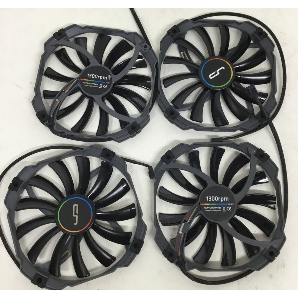 Lot of 4 Cryorig CR-XTA 140mm Slim Profile PWM System Case Fan