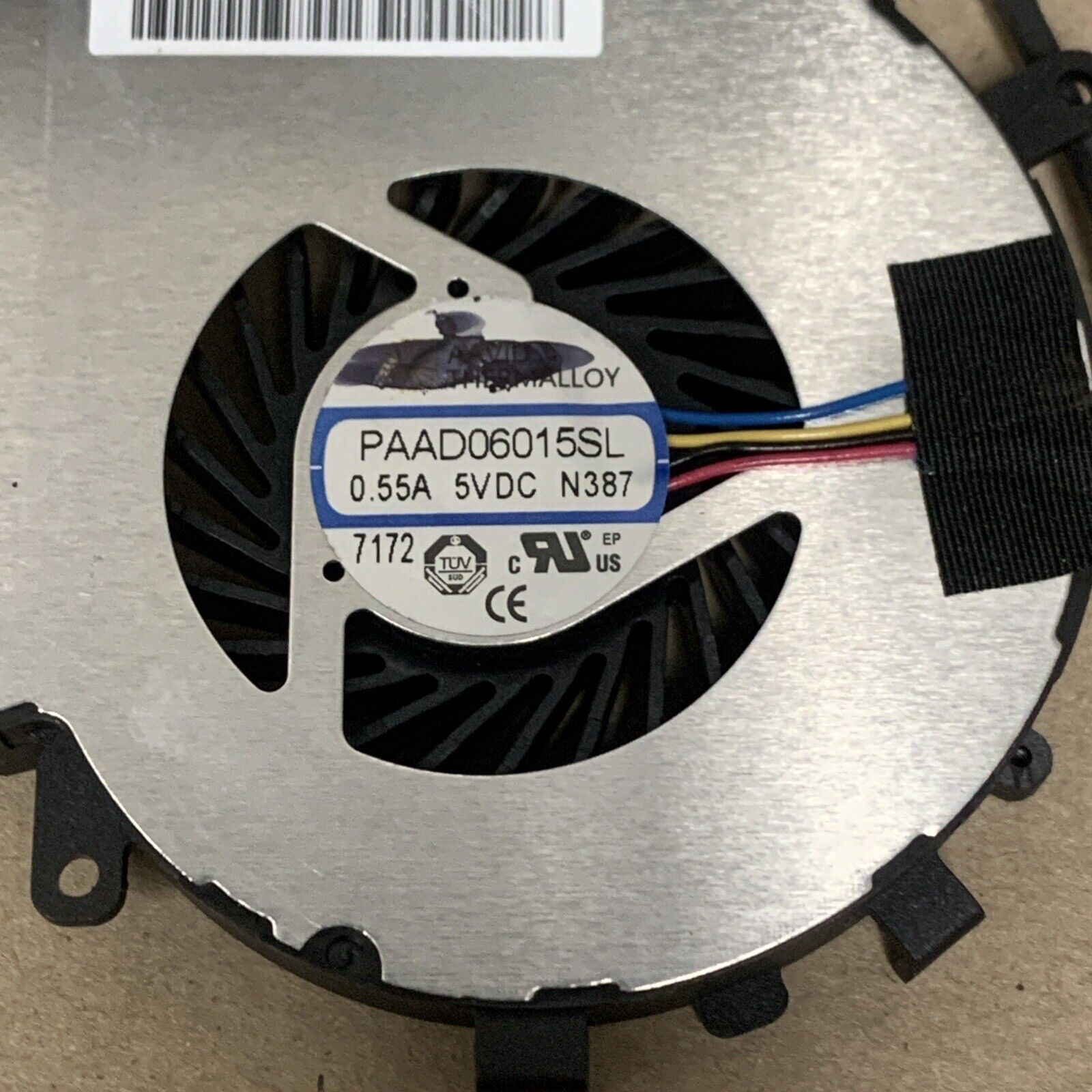 MSI GE62 COOLING FAN PAAD06015SL, N387, 5V 0.55A, 30X4WX4P, 4-pin