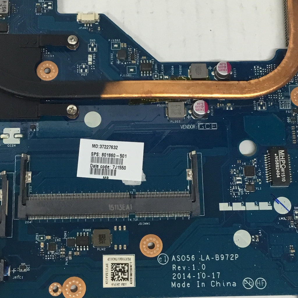 ASO56 LA-B972P 801860-501 Motherboard