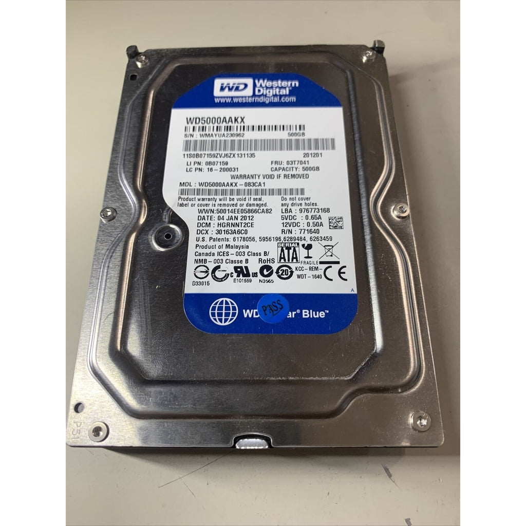 WD Blue 500GB SATA 3.5" Hard Disk Drive WD5000AAKX-083CA1 2060-771640-003