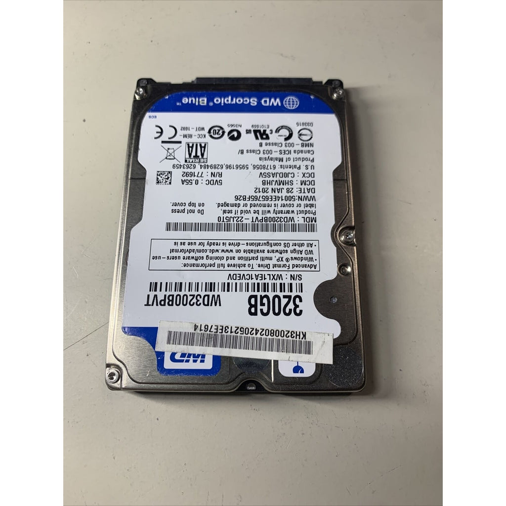 WD3200BPVT-22JJ5T0 WD 320GB 2.5" SATA 3 Internal Laptop Hard Drive HDD