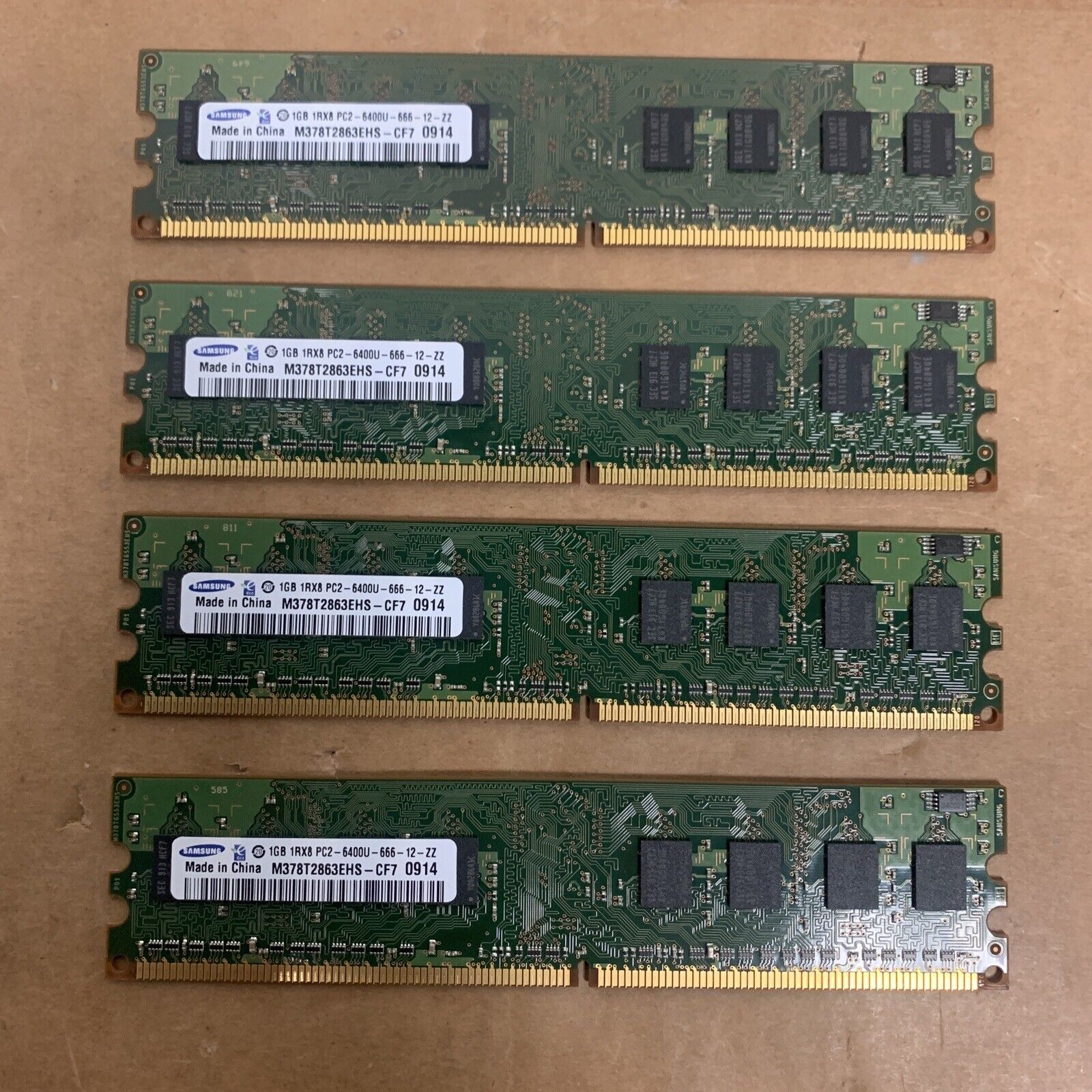 SAMSUNG 4GB 4x1GB RAM PC2-6400 DDR2-800 MEMORY KIT M378T2863EHS-CF7 Dell 740 755
