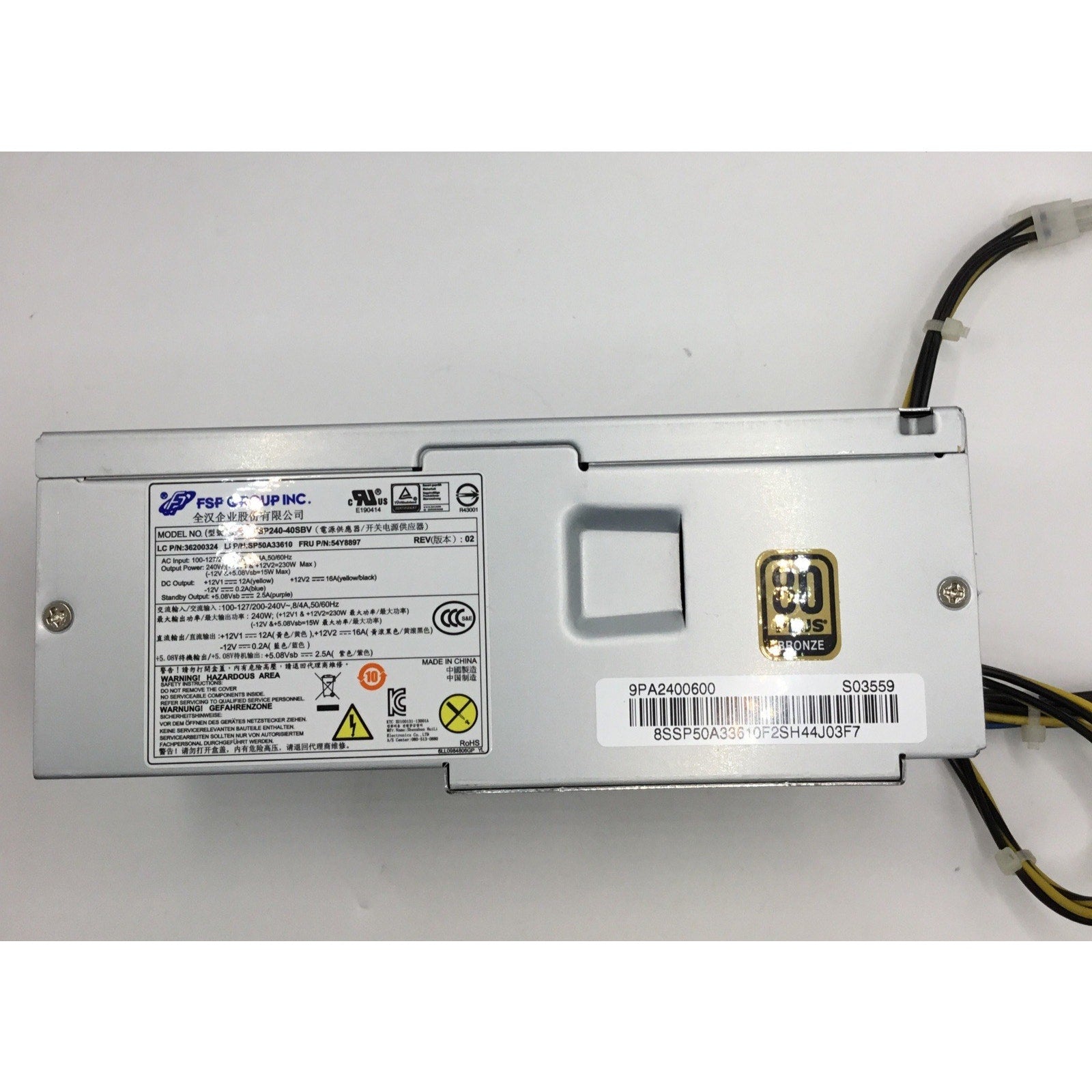 FSP Thinkcentre M93P SFF 240W 240 W 14 Pin TFX Desktop Power Supply FSP240-40SBV