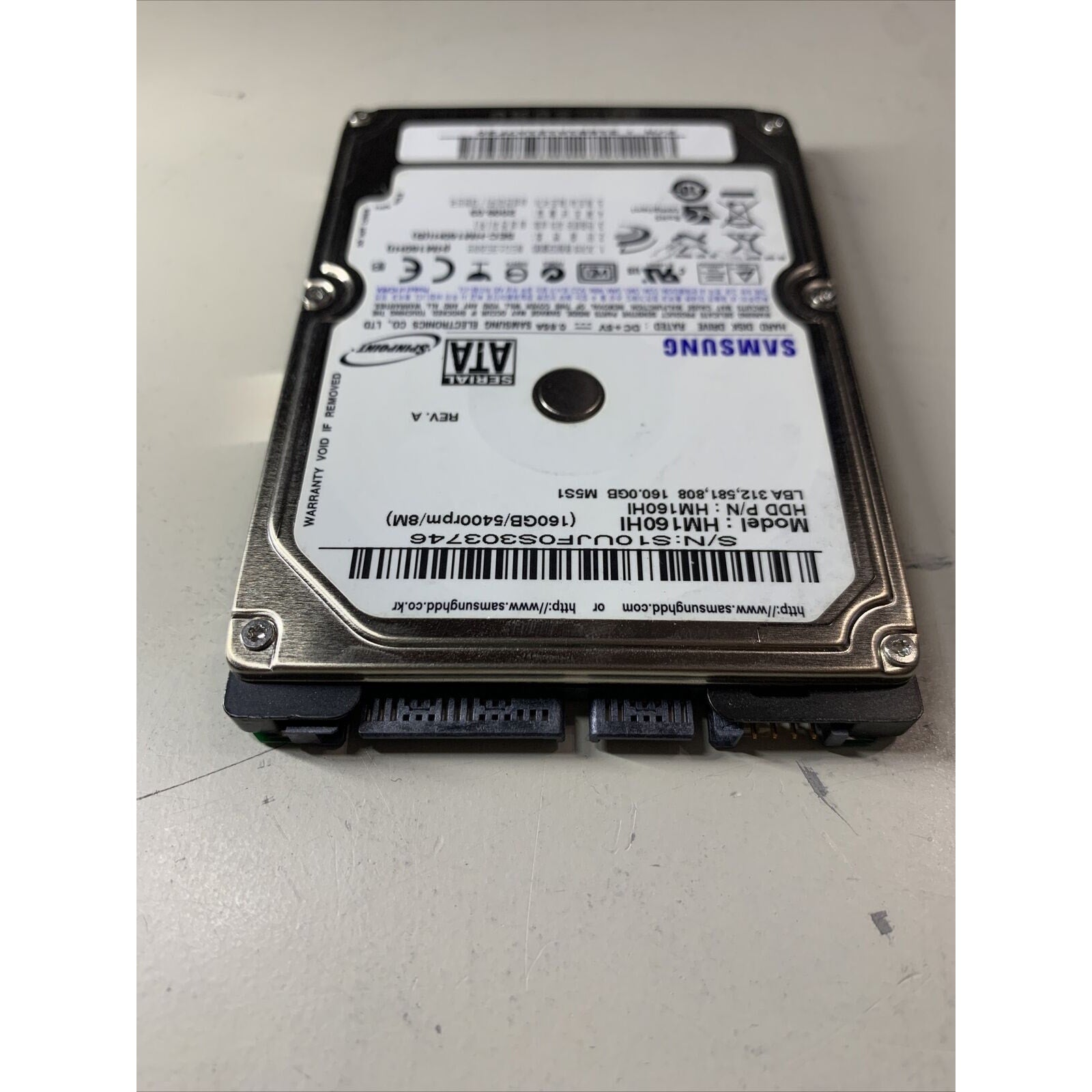 Samsung SpinPoint M5S1 HM160HI 160GB Internal HDD 5400rpm 2.5" Hard Disk Drive
