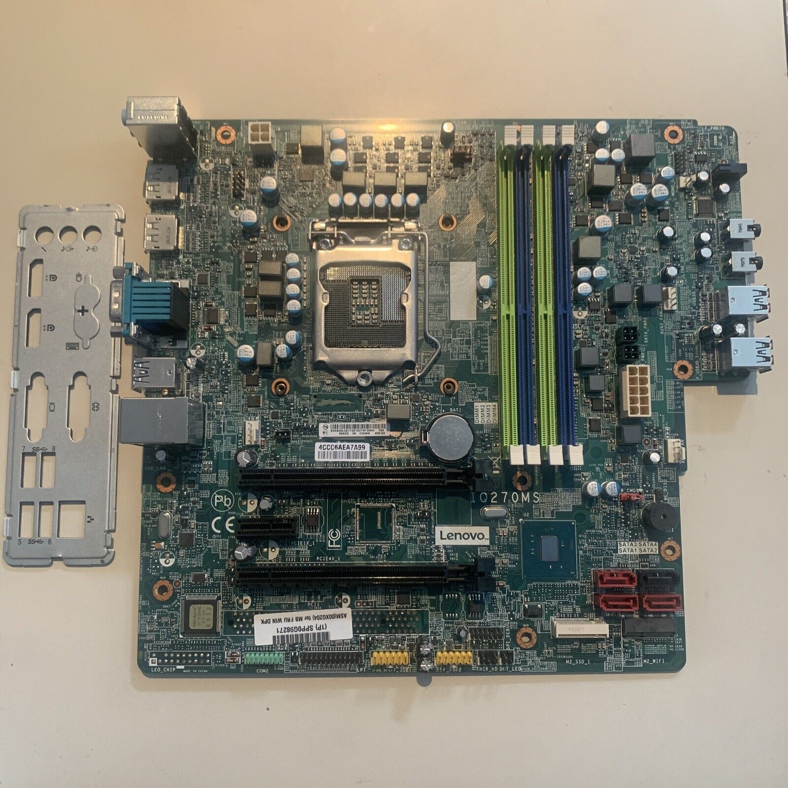 Lenovo 00XG204 ThinkCentre M910t LGA1151 DDR4 Motherboard IQ270MS + I/O Shield