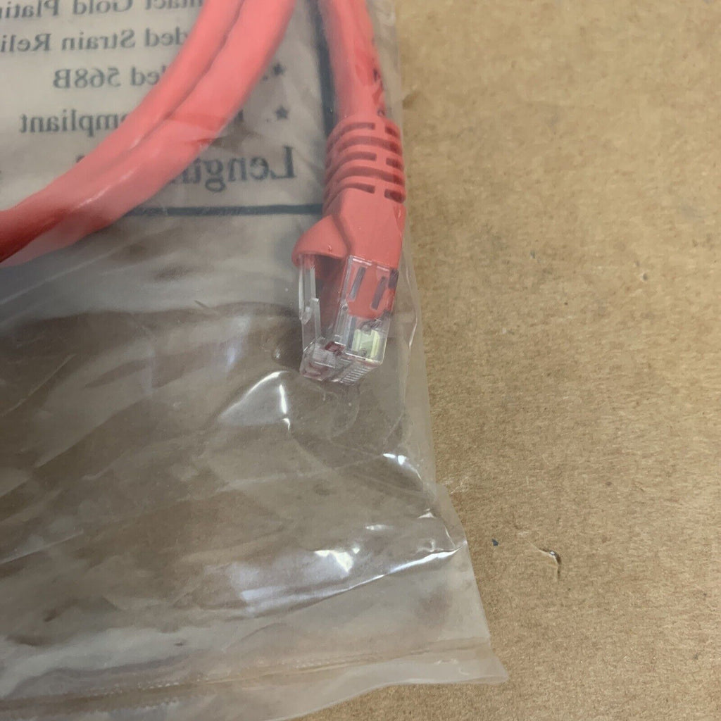 3ft Cat6 Crossover Ethernet Cable - 500MHz - 24AWG - Bare Copper - Red - 3 Feet