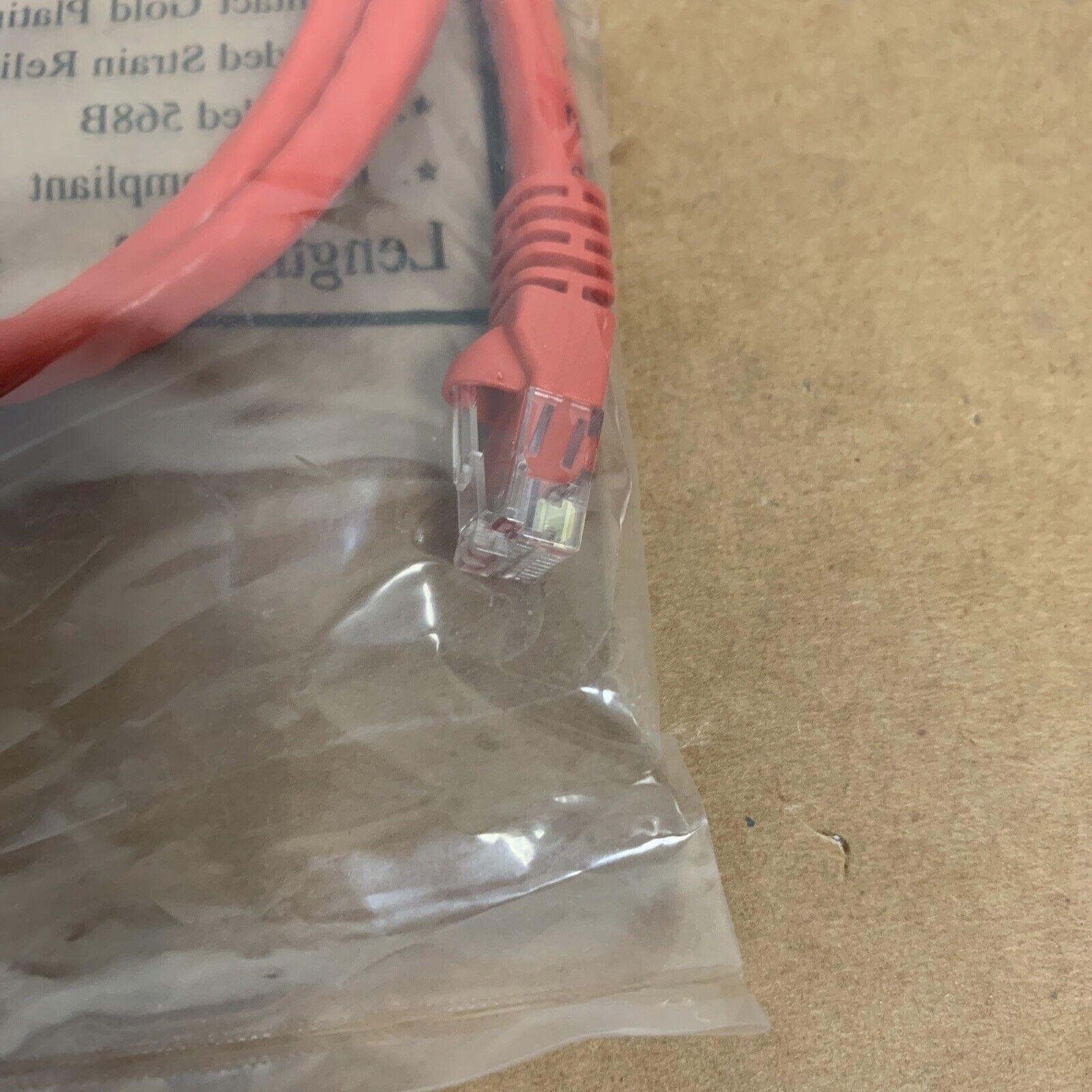 3ft Cat6 Crossover Ethernet Cable - 500MHz - 24AWG - Bare Copper - Red - 3 Feet