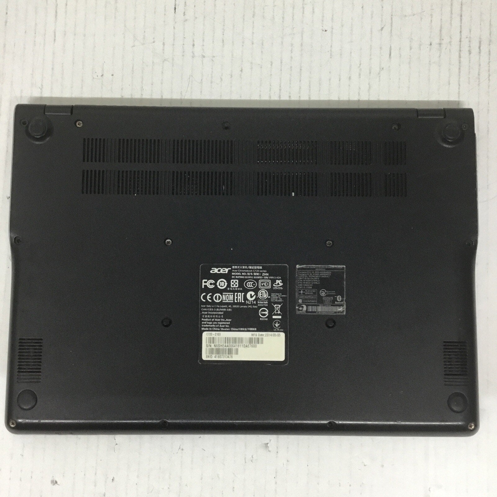 OEM Acer Chromebook C720 Intel Celeron 2955U 2GB Ram [C720-2103]