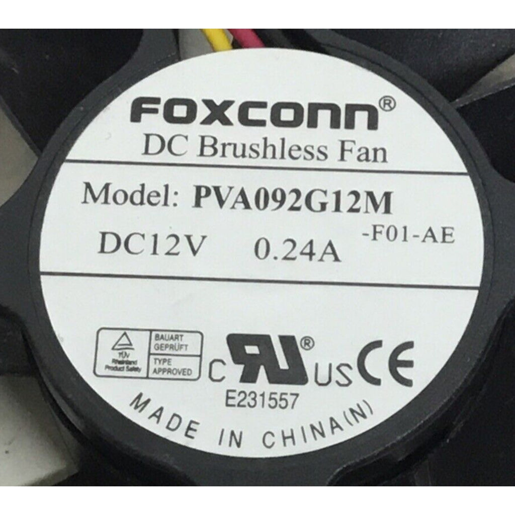 FOXCONN PVA092G12M 90*90*25MM 12V 0.24A 3Pin Cooling Fan