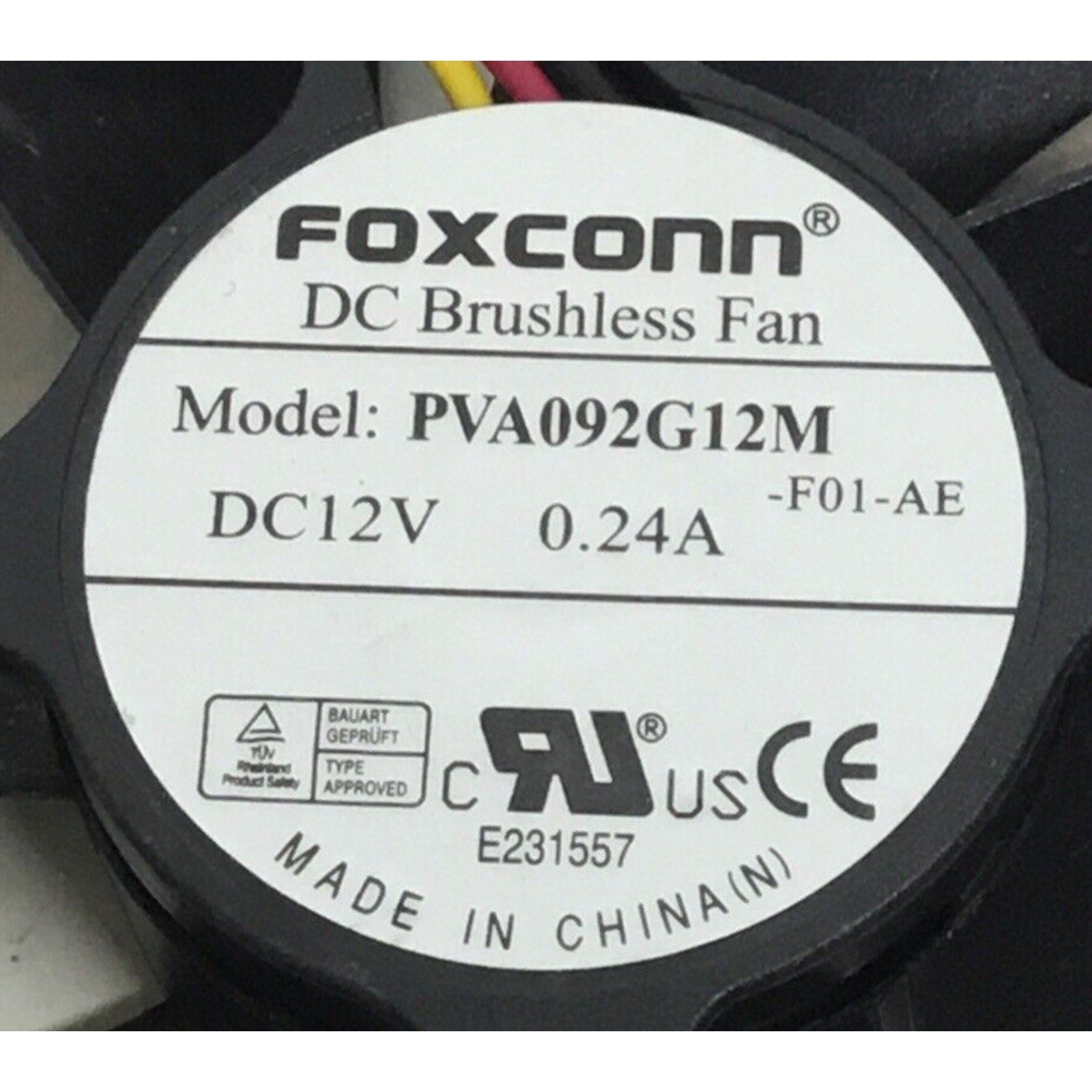 FOXCONN PVA092G12M 90*90*25MM 12V 0.24A 3Pin Cooling Fan