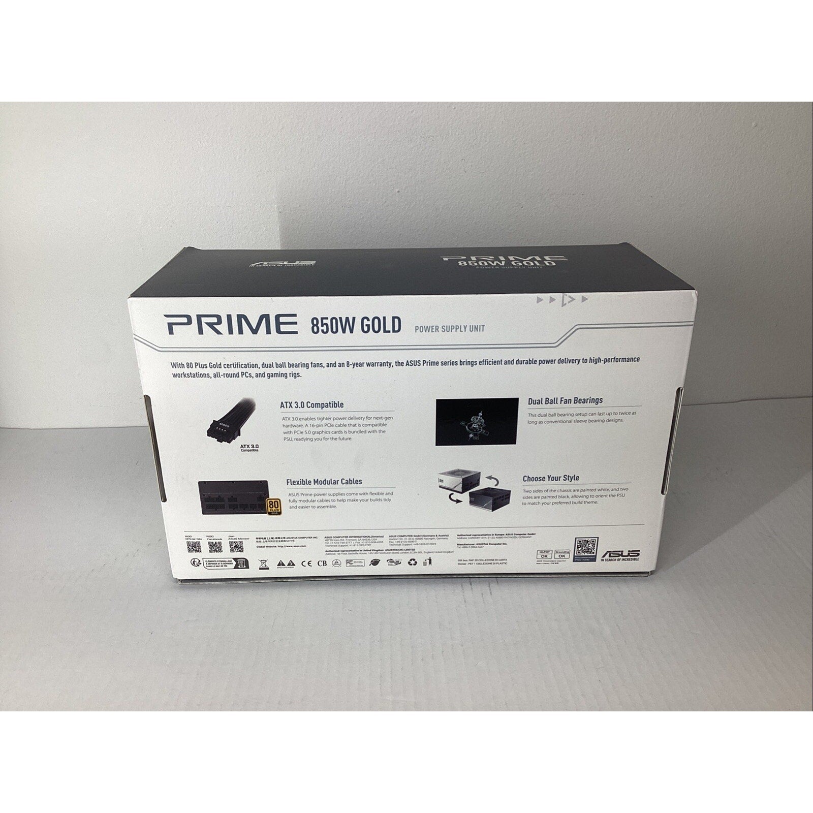 ASUS Prime 850W Gold PSU AP-850G ATX PSU BOX ONLY