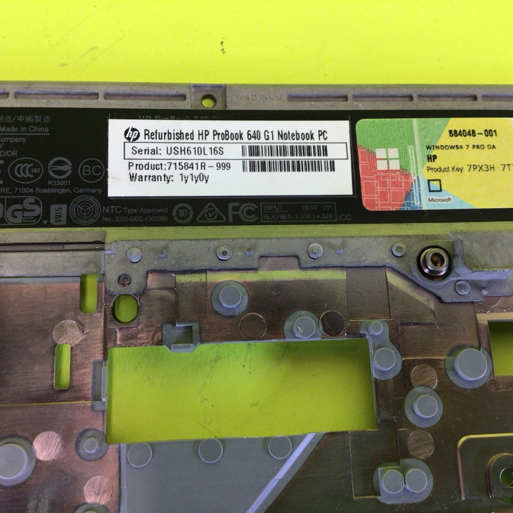GENUINE HP ProBook 640 G1 OEM Palmrest w/ Touchpad 738405-001