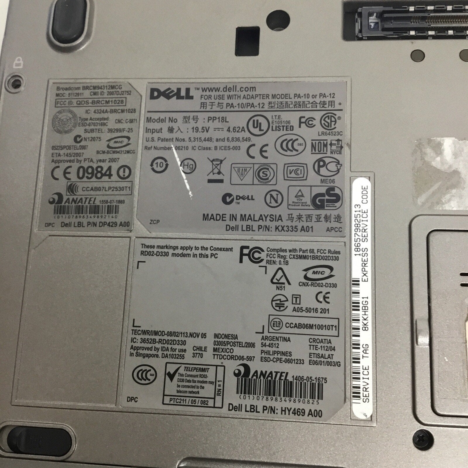 Lot of 2 Dell Latitude D630 3.5GB Laptop WindowsXP DVD/CD Intel Core 2 Duo 500GB