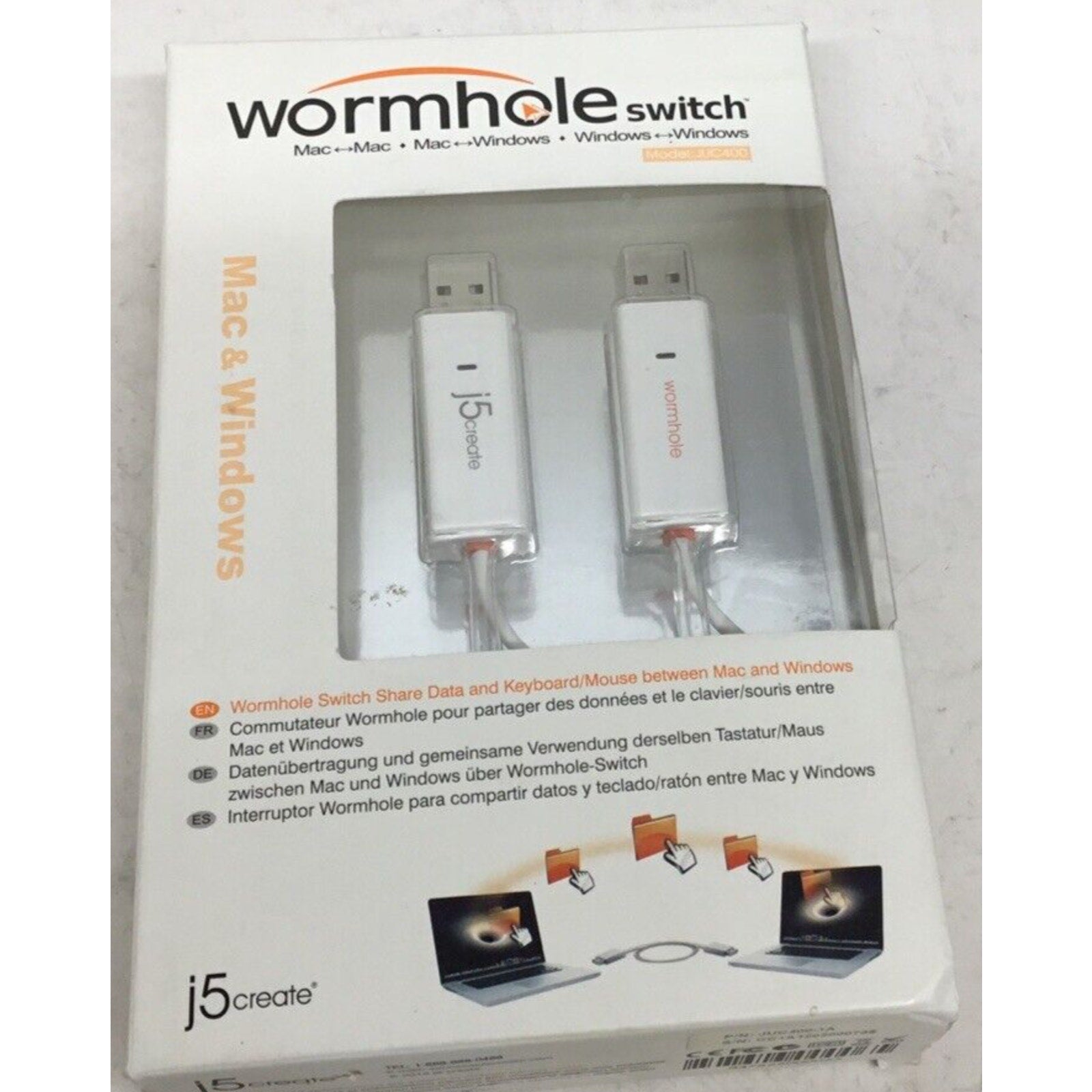 wormhole switch share data and keyboard /mouse between mac/windows JUC400-1A