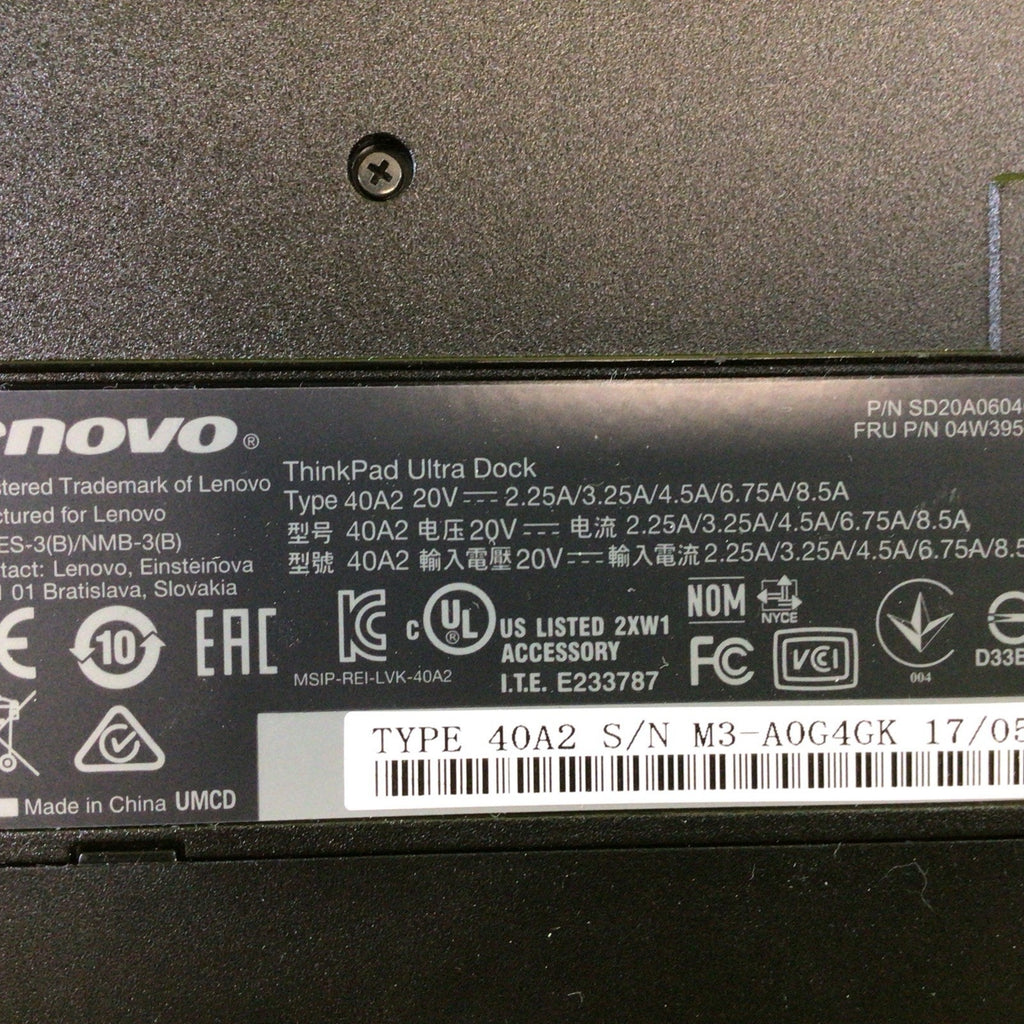 Lenovo ThinkPad Mini Dock Series 3 with USB 3.0 4337 04W3956 with Key