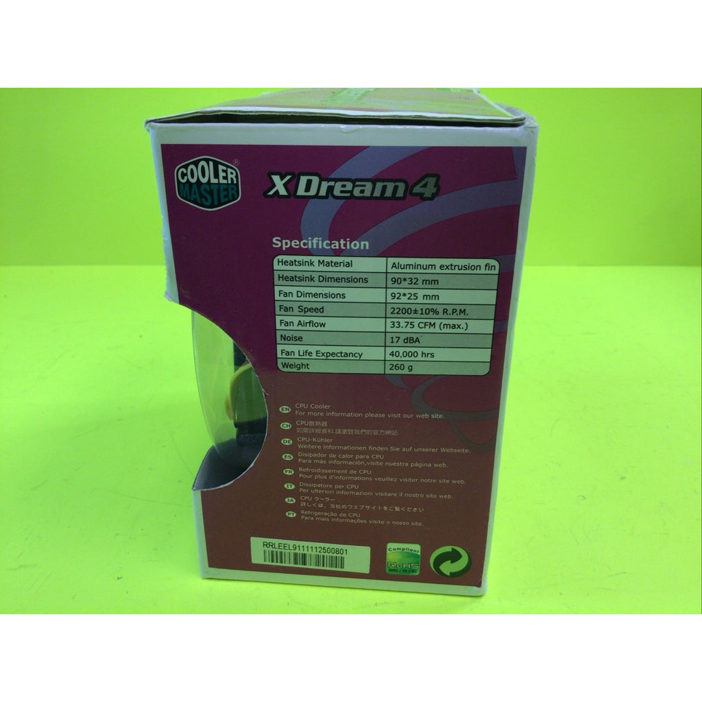 Cooler Master X Dream 4 LGA CPU Cooler and Fan RR-LEE-L911-GP