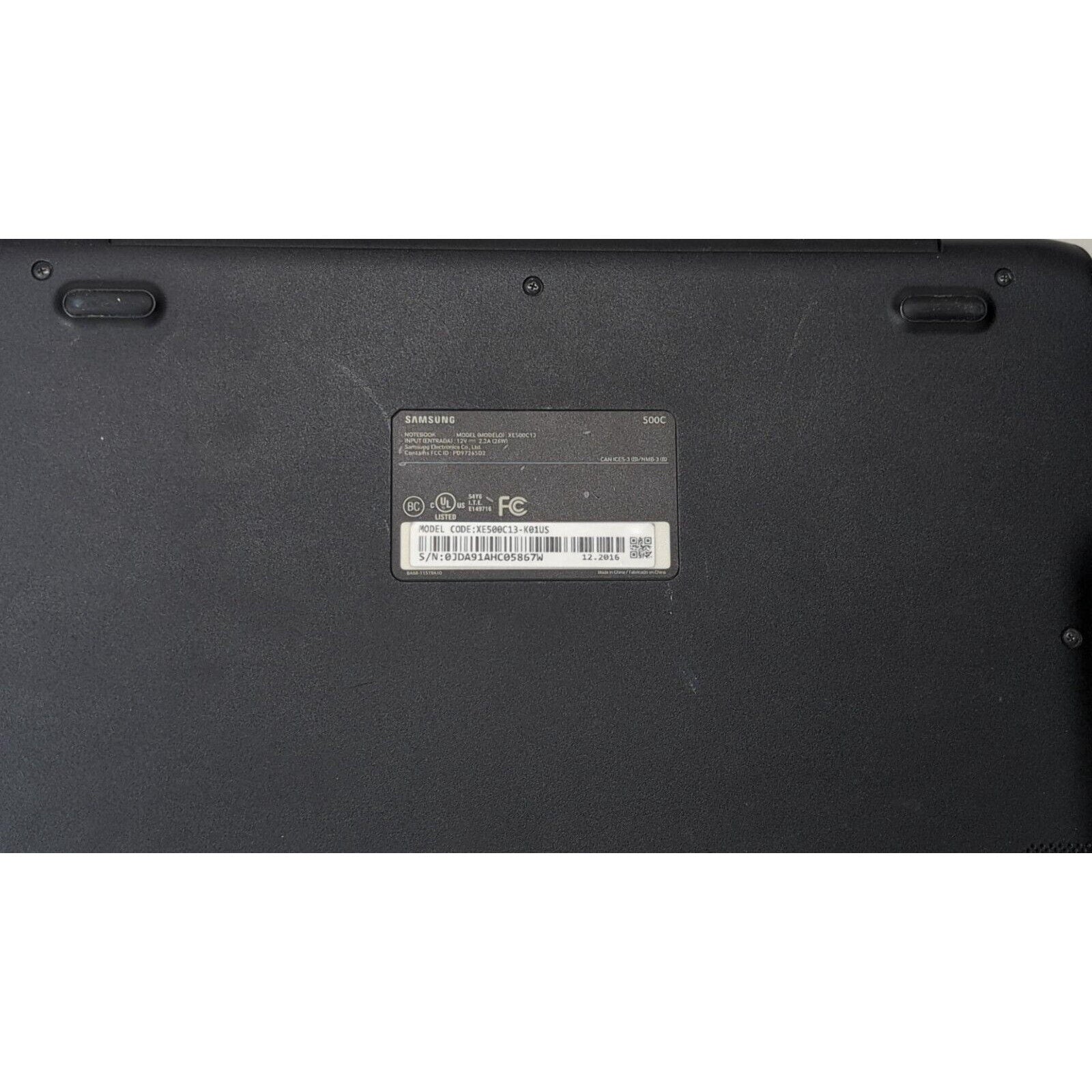 NO CHARGER - Samsung Chromebook 3 11.6'' - N3050, 2GB RAM, 16GB (XE500C13-K01US)