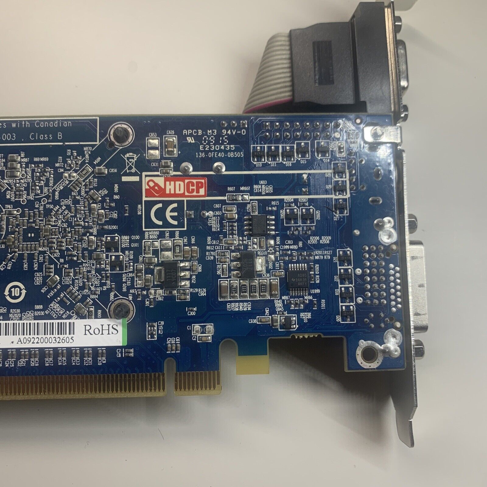 ATI 188-0CE40-005SA Radeon HD3450 PCIe Graphics Video Card 512MB DVI VGA SVIDEO