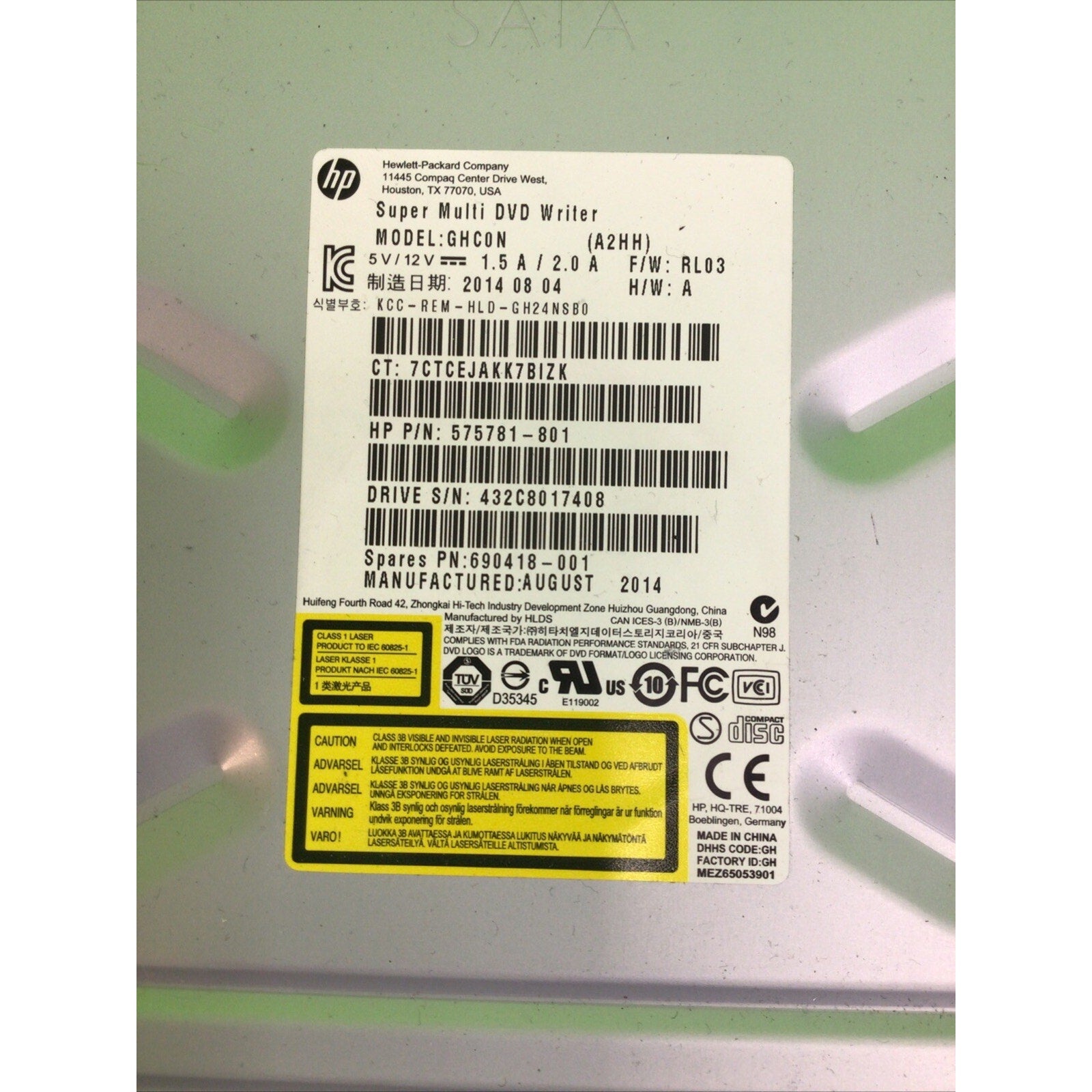 HP DVD Writer 575781-801