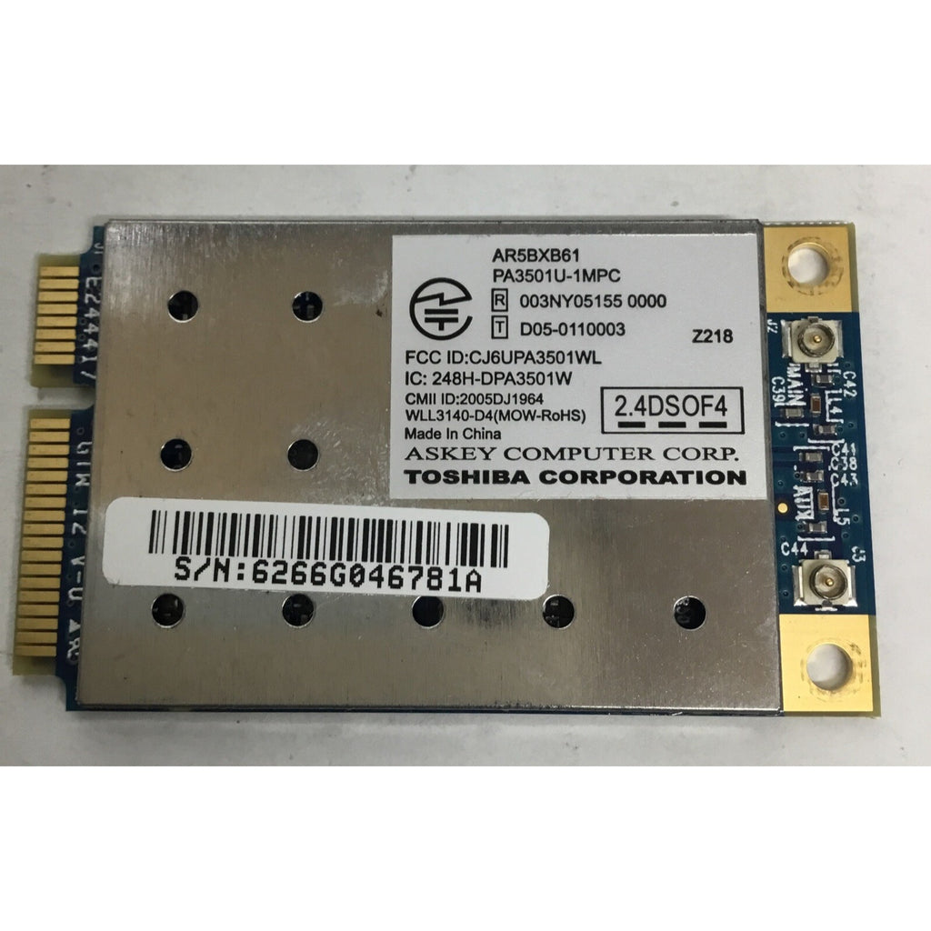 Toshiba Mini PCI Express Wireless Card AR5BXB61 PA3501U-1MPC