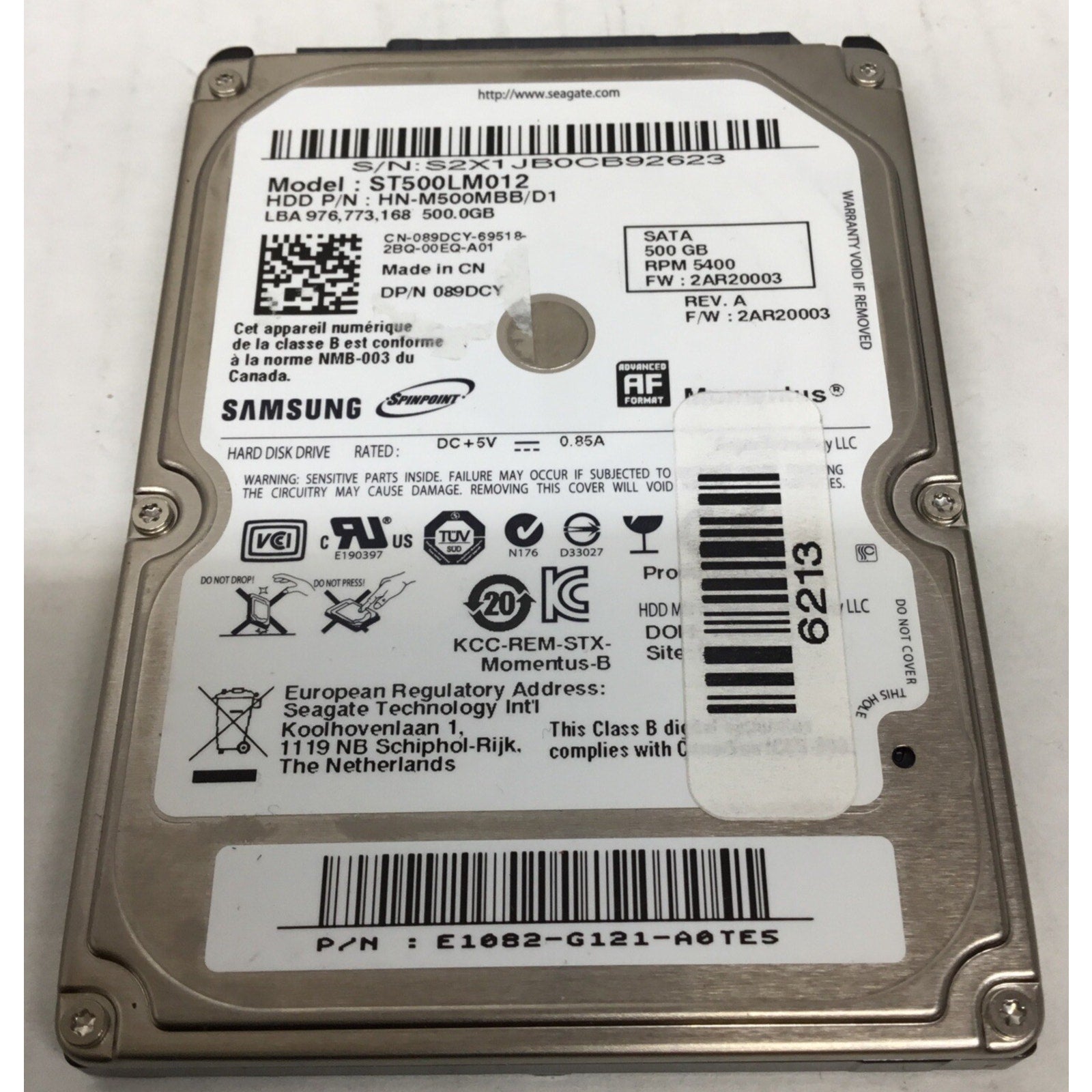 USED SEAGATE Momentus 500 GB ST500LM012