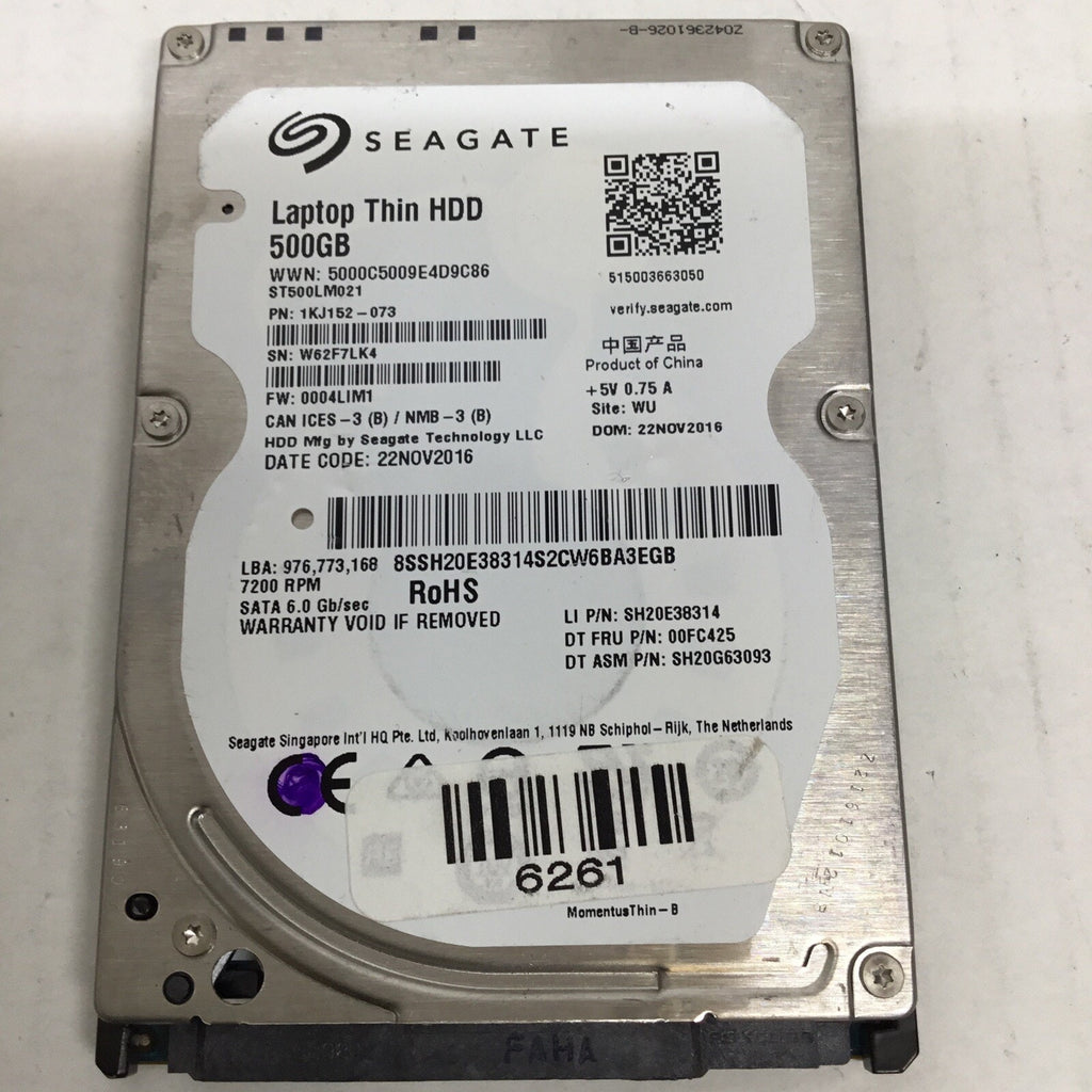 Seagate Thin HDD ST500LM021 500GB 2.5" Laptop Hard Drive 1KJ152-073