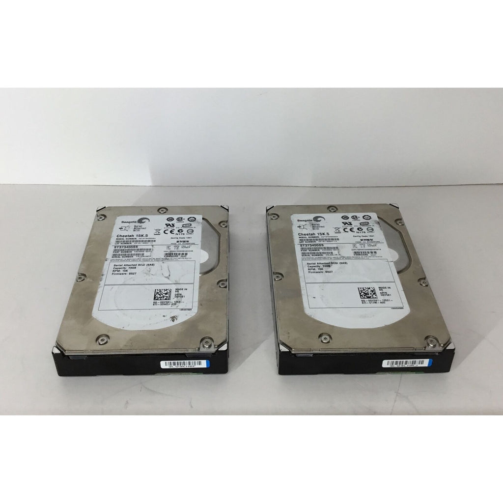 Lot of 2-Seagate Cheetah 15K.5 73.4GB 3.5" HDD SAS ST373455SS