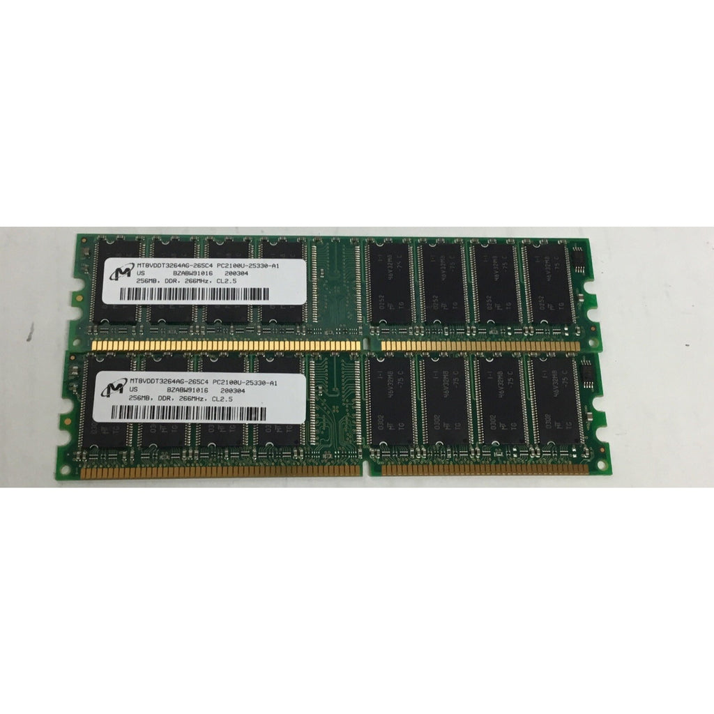 Micron MT8VDDT3264AG-265C4 PC2100U-25330-Z DDR 266MHZ CL2.5 Memory Module