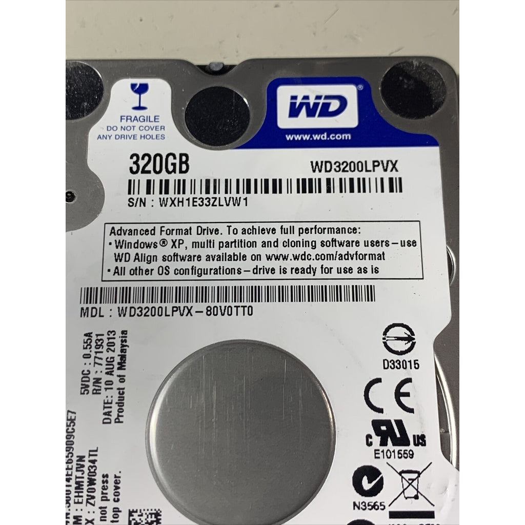 Western Digital Blue 500GB Internal, 5400RPM, 2.5” WD5000LPVX-80V0TT0 Hard Drive