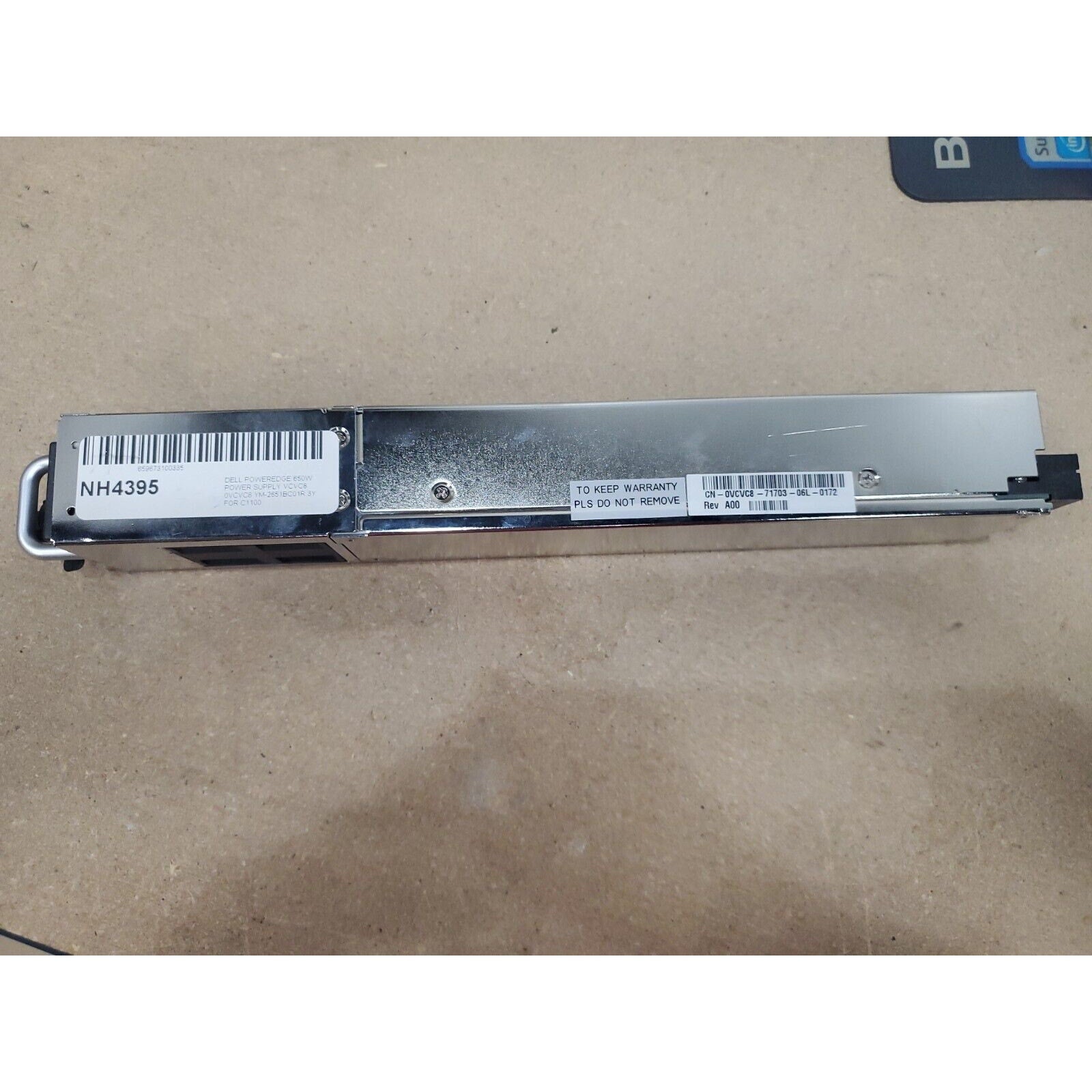 DELL 0VCVC8 YM-2651BC01R 3Y TECHNOLOGY 650W 80 PLUS Gold POWER SUPPLY Used.