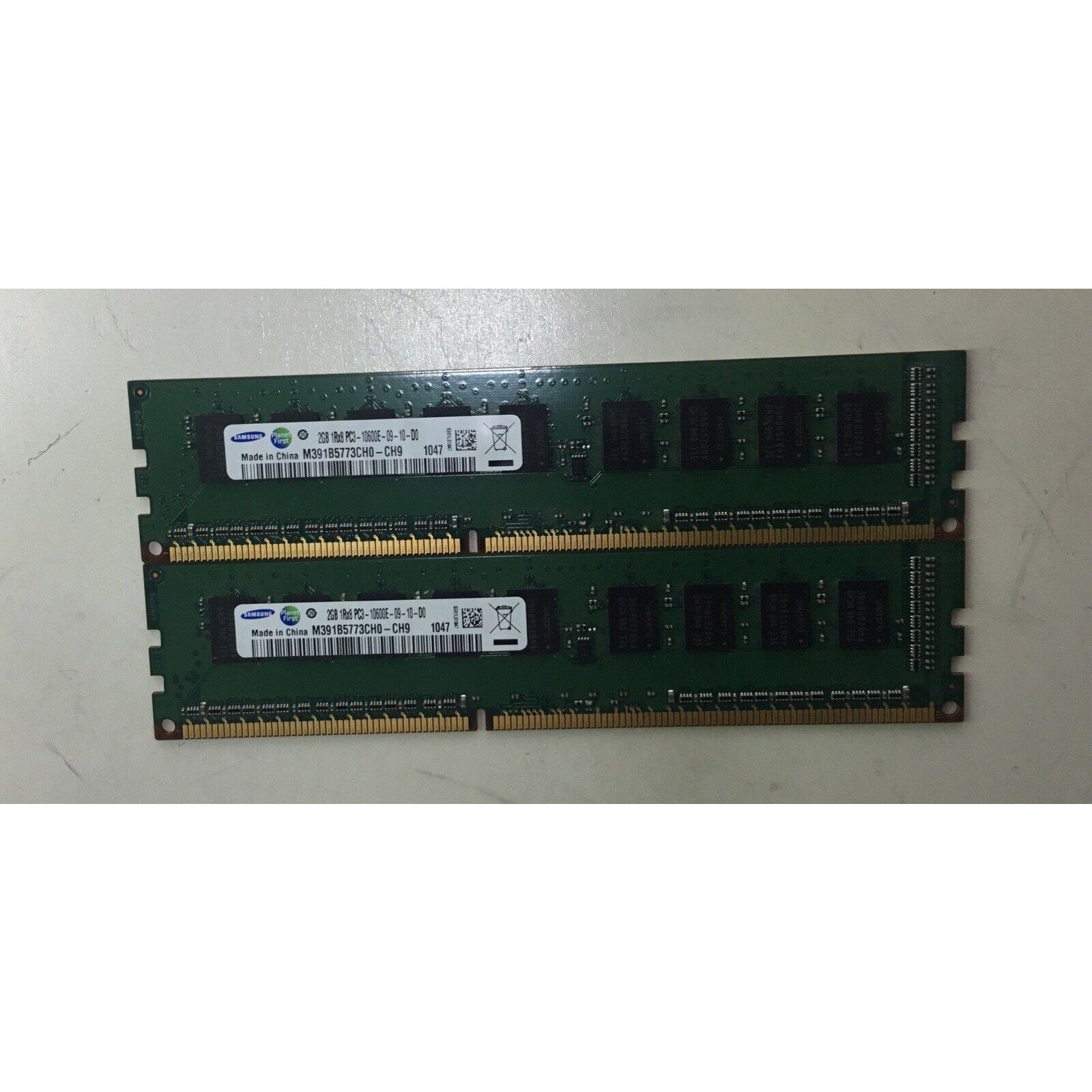4GB (2x2GB) Samsung M391B5773CH0 - CH9 PC3-10600E DDR3-1333 1Rx8 Memory