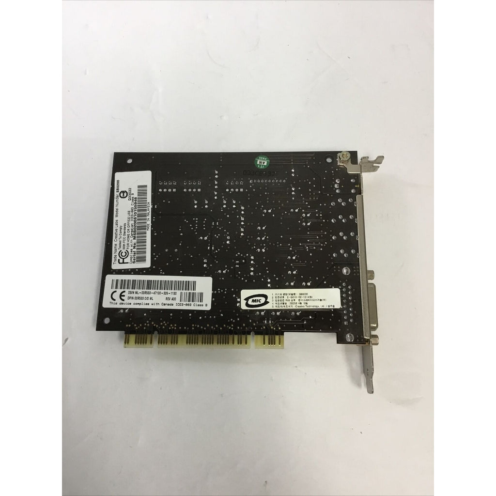 Creative Labs SB Live! PCI Sound Card SB0200 DELL 00R533