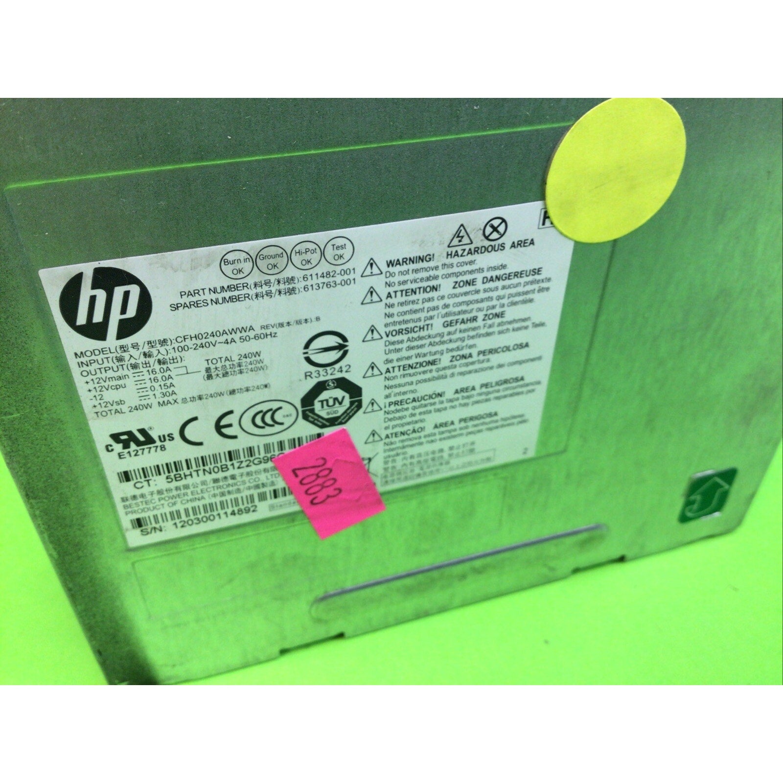 HP Power Supply 611482-001 240W