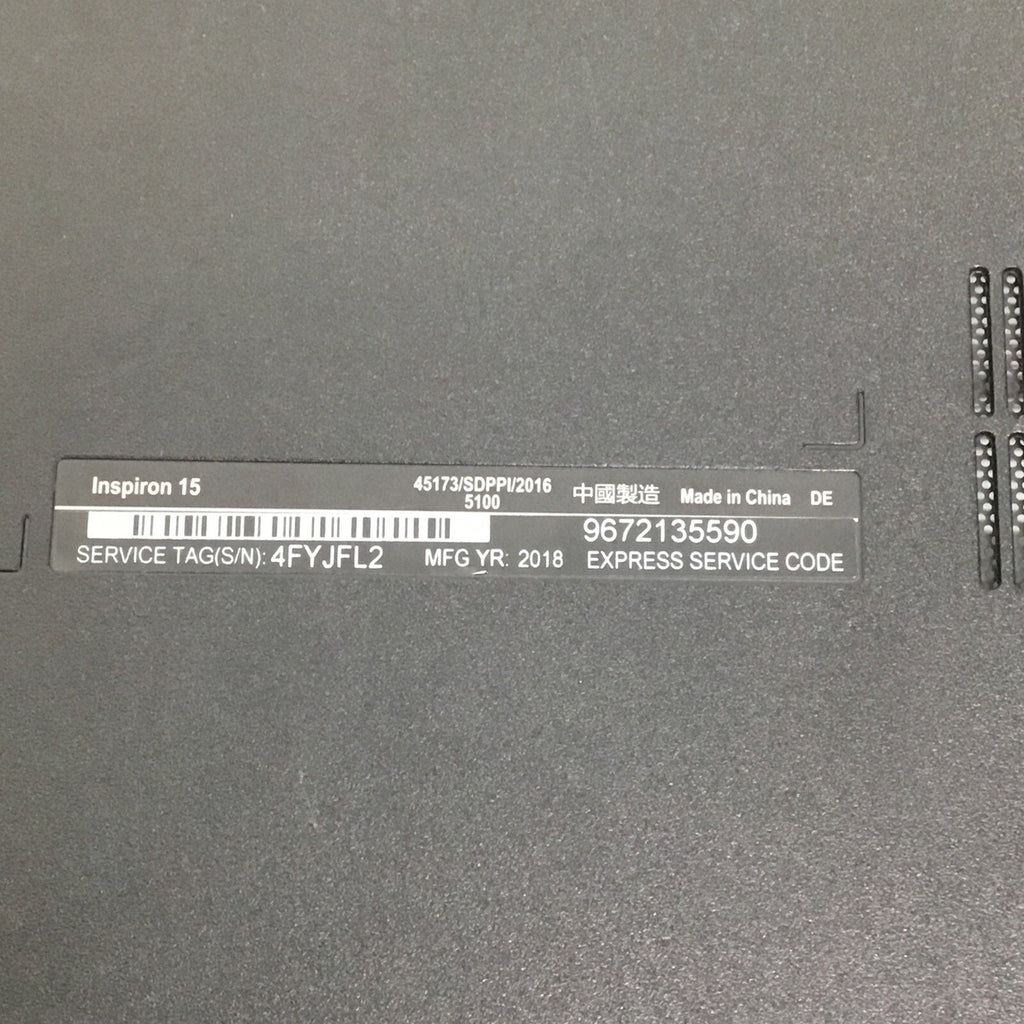 OEM Dell Inspiron 15-3000 3567 3565 3561 Black Bottom Case Cover 0X3VRG X3VRG