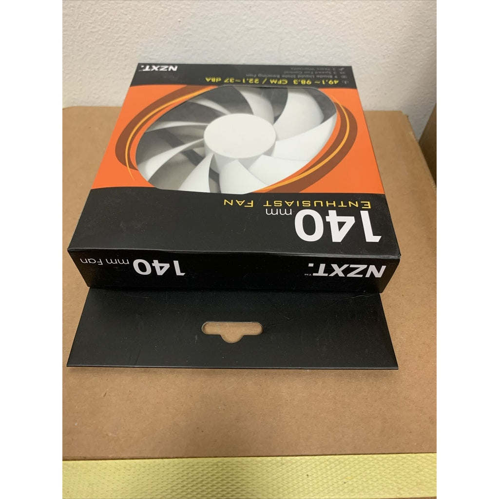 NZXT FX-140LB 140mm Enthusiast PC Computer Case Fan - 49.1-98.3cfm - Black/White