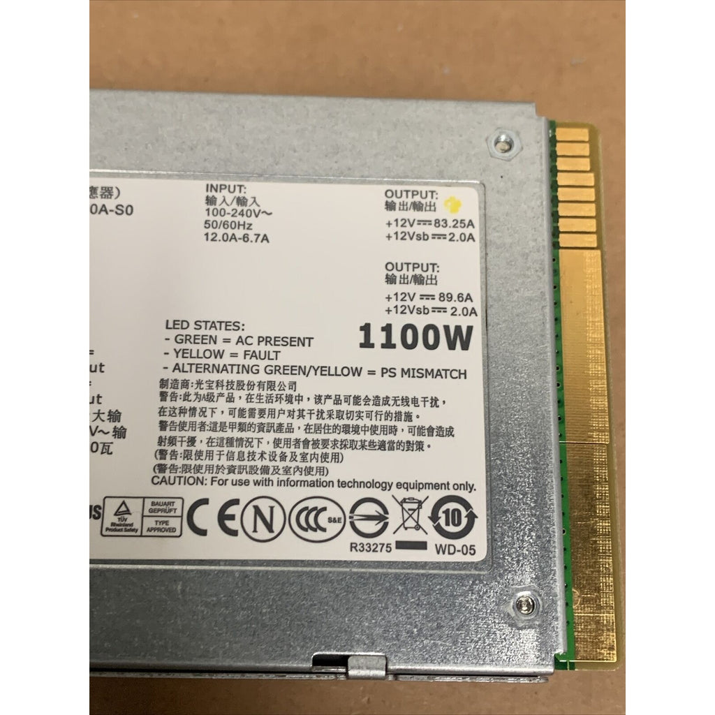 Dell Poweredge 0F6V5T L1100A-S0 1100W Power Supply - PS-2112-2D-LF - F6V5T
